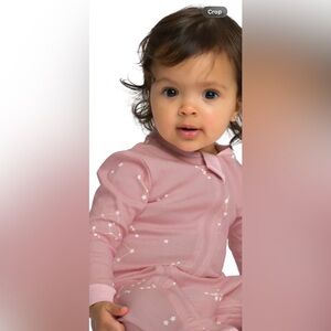 Zippyjamz “Galaxy love” pink footed sleeper 3-6M
